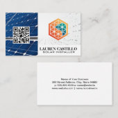 テクニカルジオメトリックロゴ | パネル太陽の 名刺 (正面/裏面)