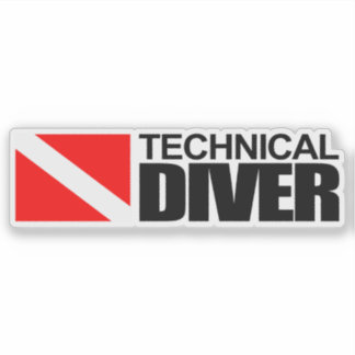 テクニカルダイバー長方形ステッカー シール