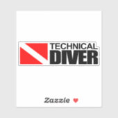 テクニカルダイバー長方形ステッカー シール (シート)
