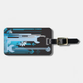 テクニカルハーフトーンの背景3 ラゲッジタグ (正面横)