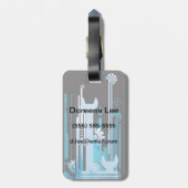 テクニカルハーフトーンの背景3 ラゲッジタグ (裏面縦)