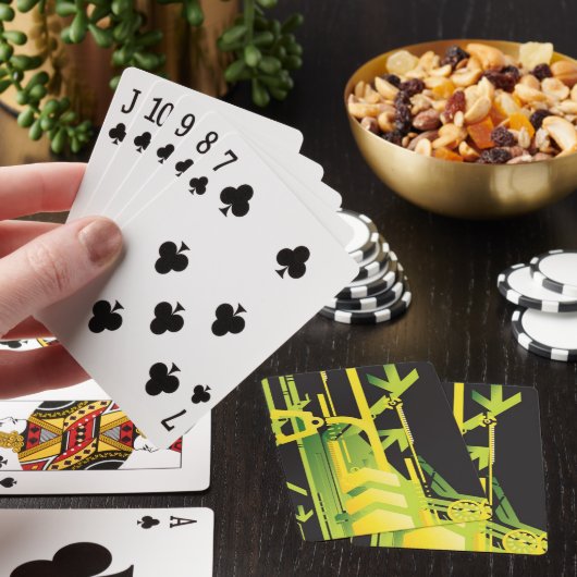 テクニカルハーフトーンの背景4 トランプ (インサイチュ)