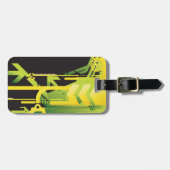 テクニカルハーフトーンの背景4 ラゲッジタグ (正面横)