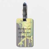 テクニカルハーフトーンの背景4 ラゲッジタグ (裏面縦)