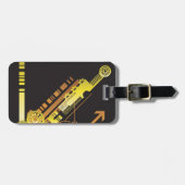 テクニカルハーフトーンの背景5 ラゲッジタグ (正面横)