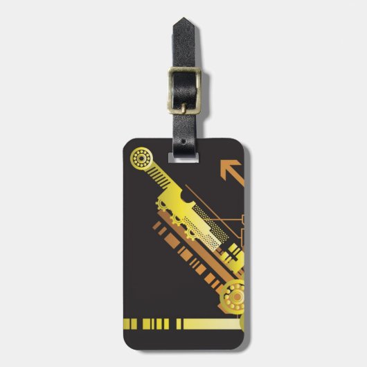 テクニカルハーフトーンの背景5 ラゲッジタグ (正面縦)