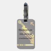 テクニカルハーフトーンの背景5 ラゲッジタグ (裏面縦)