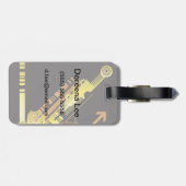 テクニカルハーフトーンの背景5 ラゲッジタグ (裏面横)