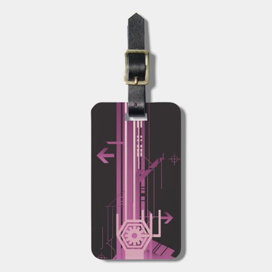 テクニカルハーフトーンパターン ラゲッジタグ (正面縦)