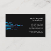 テクニカルパターン（青、黒） 名刺 (裏面)