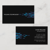 テクニカルパターン（青、黒） 名刺 (正面/裏面)