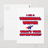 テクニカルライター…あなたの超大国は? ポストカード (正面/裏面)