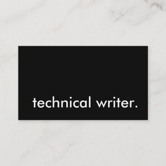 テクニカルライター。 名刺 (正面)