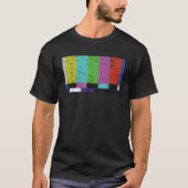 テクニカル アナログ 無信号 画面 レトロ テレビ Tシャツ (正面)