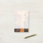 テクニカル・ハーフトーンの背景 ポストイット (デスク上)