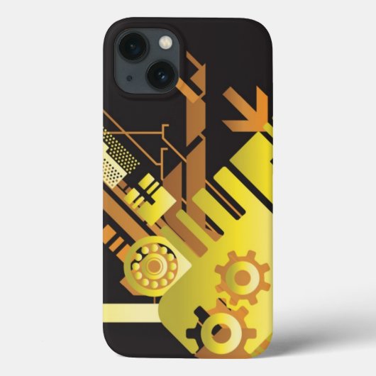 テクニカル・ハーフトーン背景5 Case-Mate iPhoneケース (裏面)