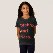 テクノとピザ Tシャツ (正面フル)