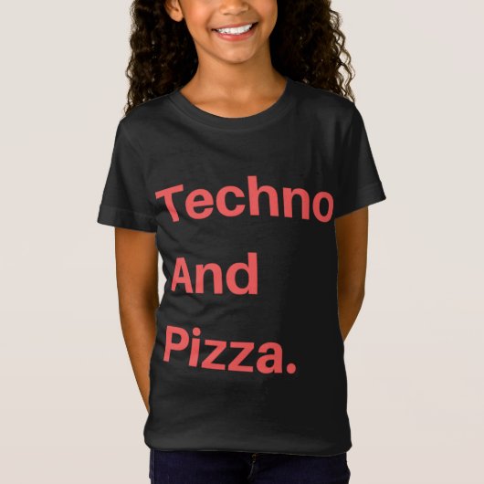 テクノとピザ Tシャツ (正面)