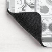 テクノのコンピュータ・チップのハード・ドライブのベクトル実験 マウスパッド (コーナー)