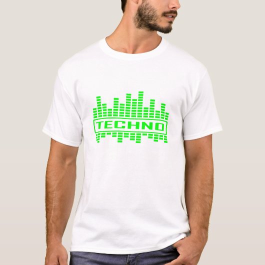 テクノのテンポのデザイン Tシャツ (正面)