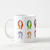 テクノの人形のマグ コーヒーマグカップ (左)