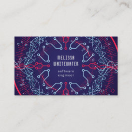 テクノの平たい箱のお洒落でカラフルな名刺 名刺