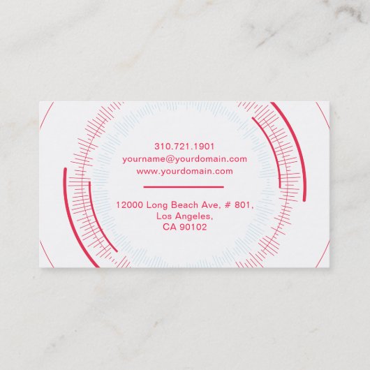 テクノの平たい箱のお洒落でカラフルな名刺 名刺 (裏面)