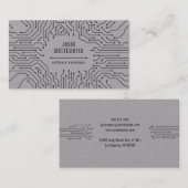 テクノの平たい箱のお洒落でモダンな名刺 名刺 (正面/裏面)