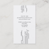 テクノの平たい箱のダークグレーお洒落な名刺- 名刺 (裏面)