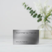 テクノの波によってブラシをかけられる金属 名刺 (スタンド正面)