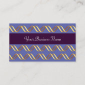 テクノの無限金ゴールド渦巻き(青、ピンク明るい赤紫色) 名刺 (裏面)