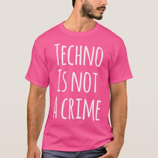 テクノは犯罪ではない – Rave Edmフェスティバル Tシャツ (正面)