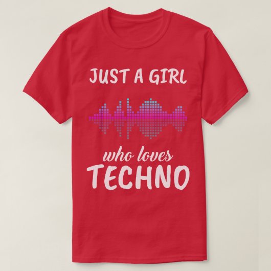 テクノを愛する女の子 Tシャツ (デザイン正面)