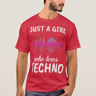 テクノを愛する女の子 Tシャツ