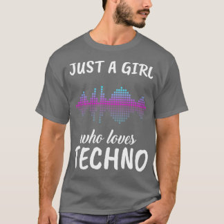 テクノを愛する女の子 Tシャツ