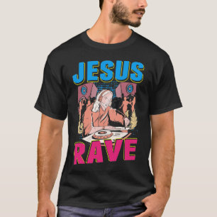 テクノイエズス宗教レトロ電子バスミュージック Tシャツ