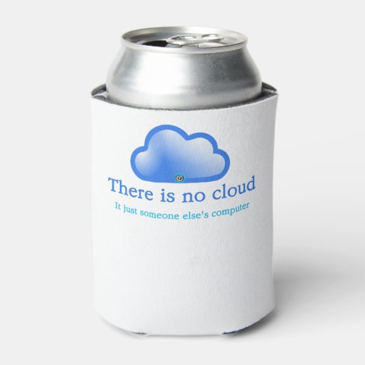 テクノウおもしろいマユーモアそのコンピュータにはクラウドがない 缶クーラー (缶正面)