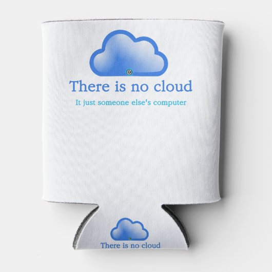 テクノウおもしろいマユーモアそのコンピュータにはクラウドがない 缶クーラー (正面)