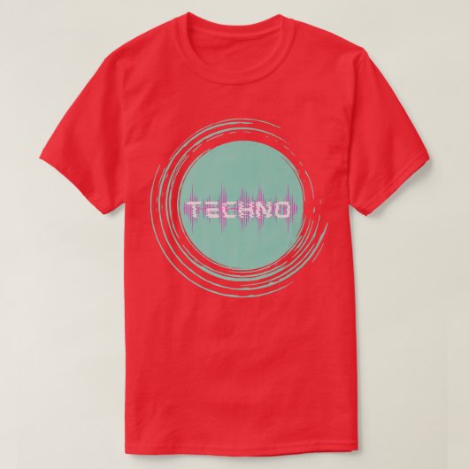 テクノウェーブEDMミュージックフェスティバルレイブドブステップ Tシャツ (デザイン正面)
