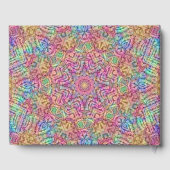 テクノカラーヴィンテージフラクタル万華鏡のように千変万化するパターン ゲストブック (裏面)