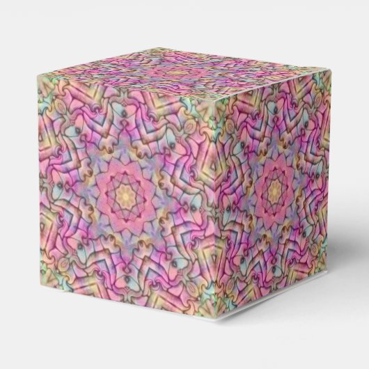 テクノカラーヴィンテージフラクタル万華鏡のように千変万化するパターン フェイバーボックス (裏面サイド)