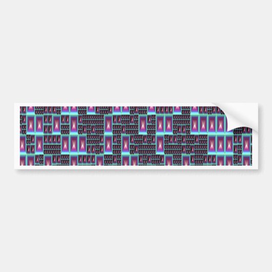 テクノフラクタル壁紙 バンパーステッカー (正面)