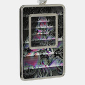 テクノブーケのクリスマスオーナメント シルバープレートフレームオーナメント (右)