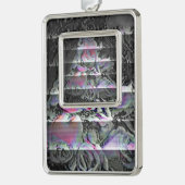 テクノブーケのクリスマスオーナメント シルバープレートフレームオーナメント (左)