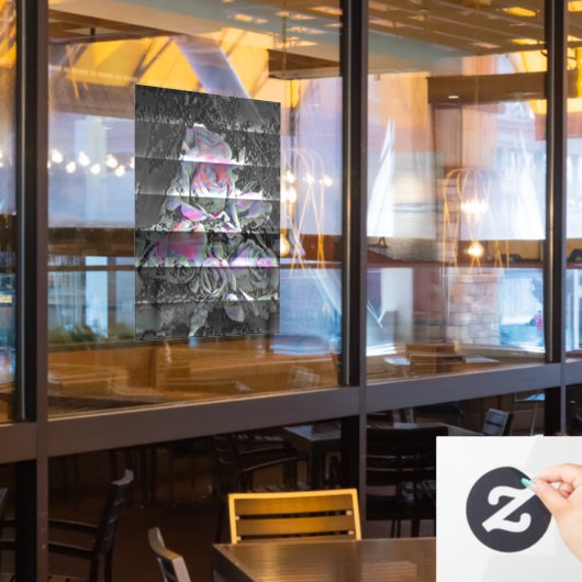 テクノブーケウィンドウの固定 ウィンドウサイン (レストラン窓)