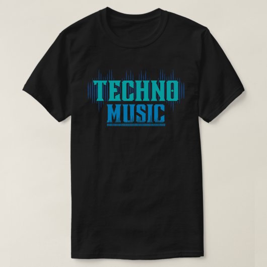 テクノミュージックネオンカラー Tシャツ (デザイン正面)