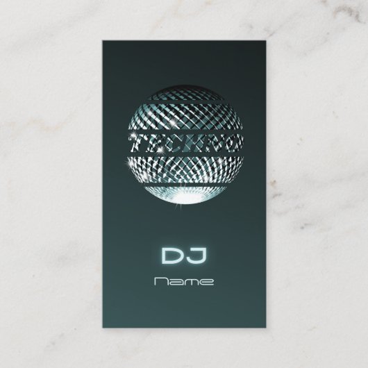 テクノミュージックDJ名刺 名刺 (正面)