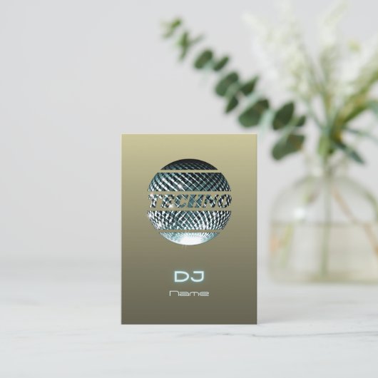 テクノミュージックDJ名刺 名刺 (スタンド正面)