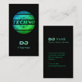 テクノミュージックDJ名刺 名刺 (正面/裏面)
