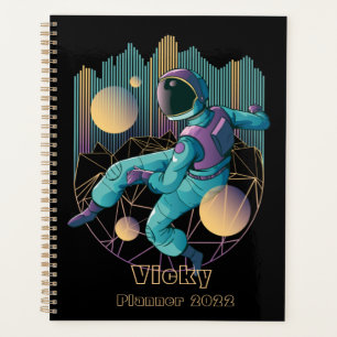 テクノモダン宇宙飛行士イラストレーション プランナー手帳